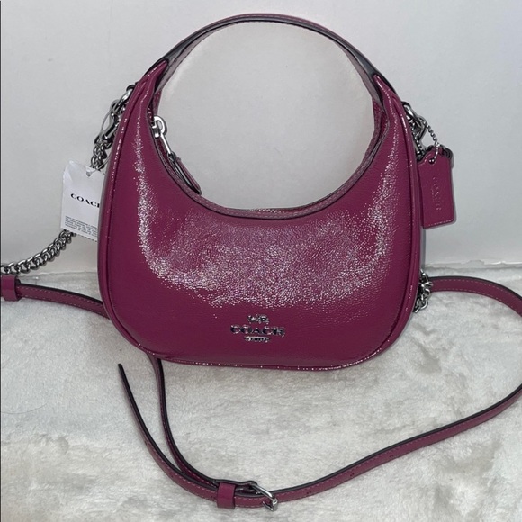 NWT Coach “Carmen” Mini Crinkled Leather Crossbody - Picture 5 of 14